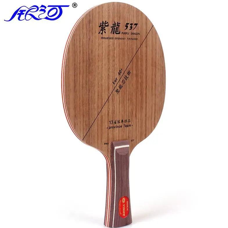 Original YINHE Purple Dragon 537 S Table Tennis Blade 7 Wood CLCR Structure Provincial Ping Pong Blade with Fine Support: WHITE