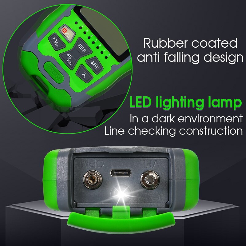 COMPTYCO AUA-MC70 Optical Power Meter 4 in 1 Multifunction Fiber Network Cable Tester Visual Fault Locator 1-50MW(optional)