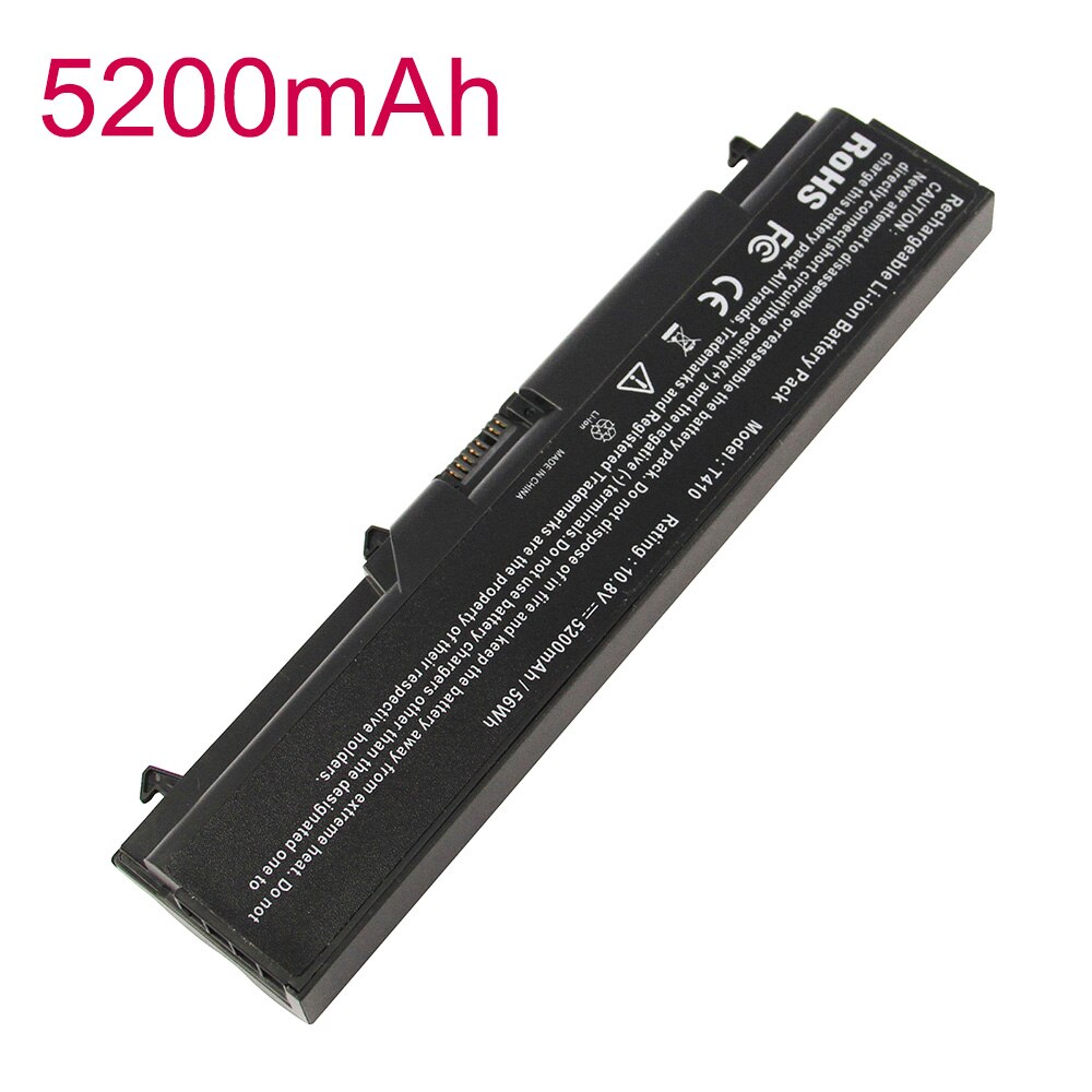 6600mAh for IBM LENOVO Laptop battery for ThinkPad T410 L410 T410i T420 T510 T510i T520 T520i W510 W520 E40 E50 L412 SL410: 5200mAh