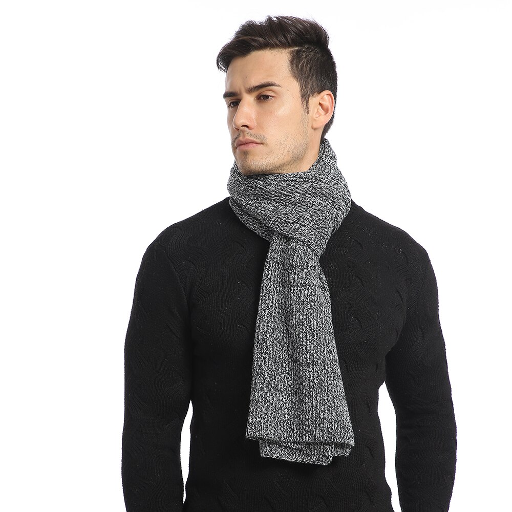 Winter Scarf for Men Soft Knit Scarve Long Striped Scarf Women 170cm