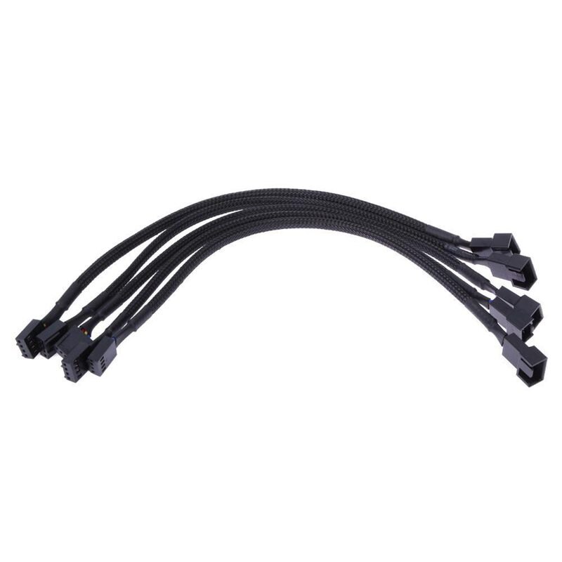 12 pulgadas 5 uds 4 Pin PWM conector ventilador con cubierta extensión Cable de alimentación para la computadora