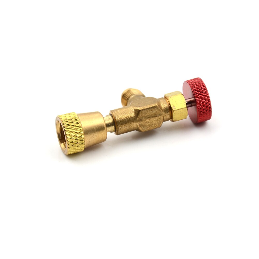 R410A Refrigeration Air conditioning Valve Safety Adapter 1/4" SAE Male to 5/16" SAE Famale Charging Hose Valves