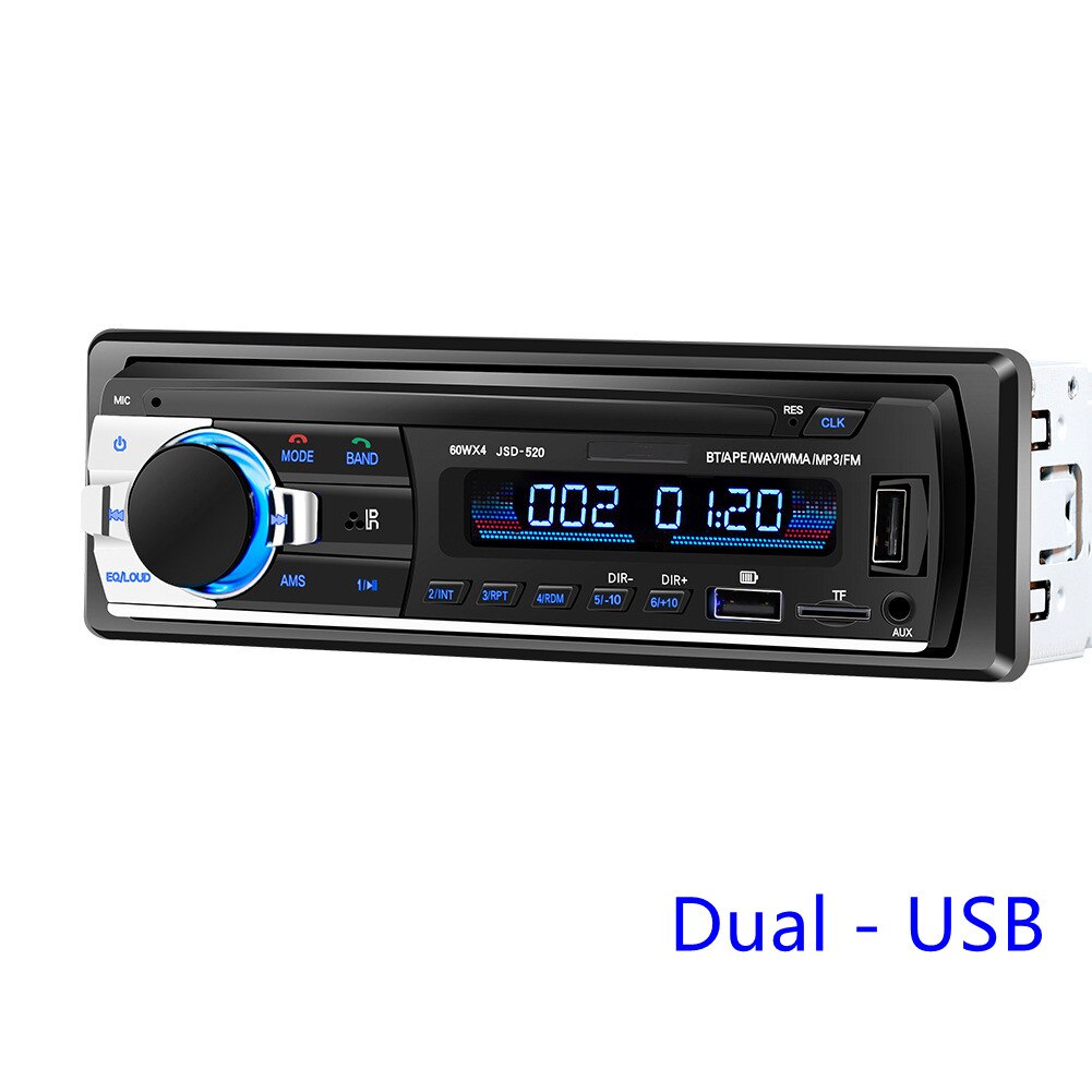 1 din bilradio bilstereo fm bluetooth  mp3 lydspiller bluetooth mobil handsfree usb / sd bilstereo radio instrumentpanel au: Dobbel u