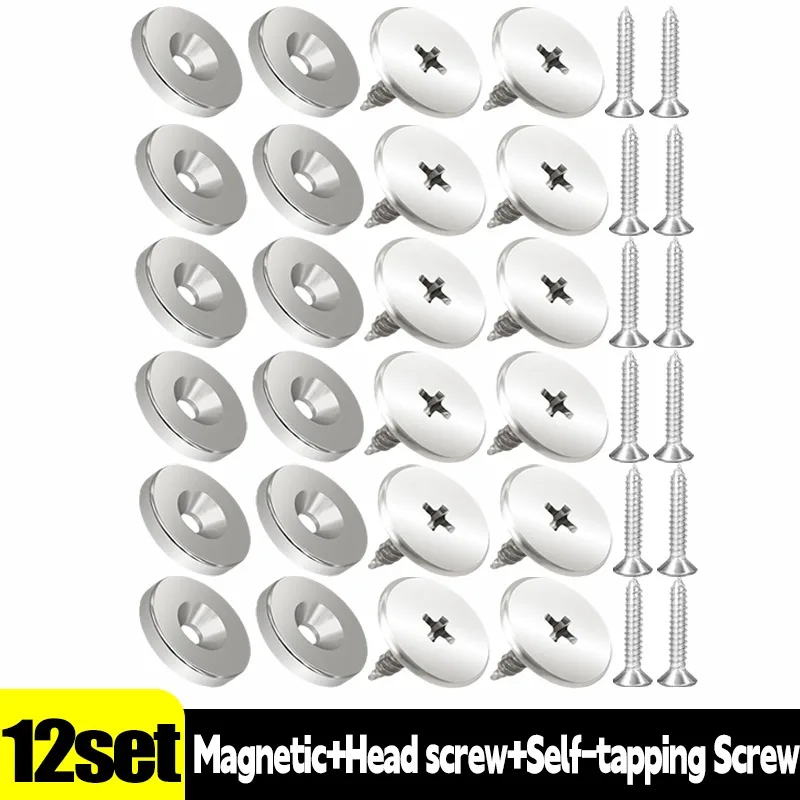 Magnetische kastknopen Kastdeur Magneetsluitingen met schroef Garderobedichting Verborgen sluiting Snap Meubelbevestiging Verborgen grendels: Bronze