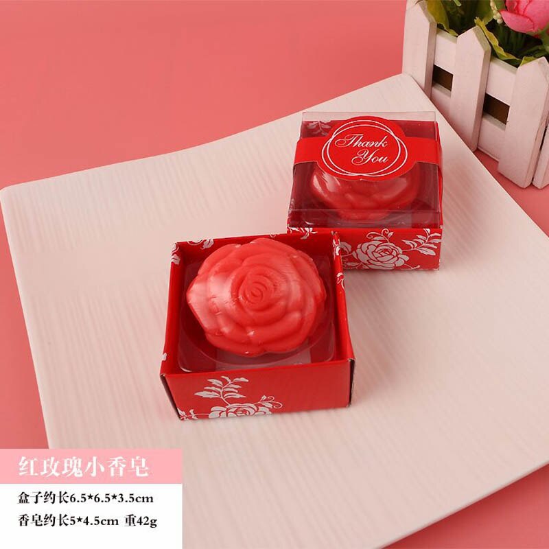 20 Stks/partij Mini Handgemaakte Geurende Zeep Voor Bruiloft Gunst En Baby Douche Bruiloft Souvenirs Baden Zeep: red rose