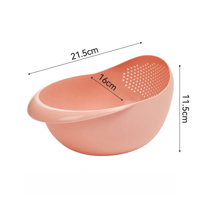 Mehrzweck-Reis-Entwässerungskorb und Obst- und Gemüse-Entwässerungssieb, Küchenwerkzeug, Küchenhelfer, Zubehör: Rosa