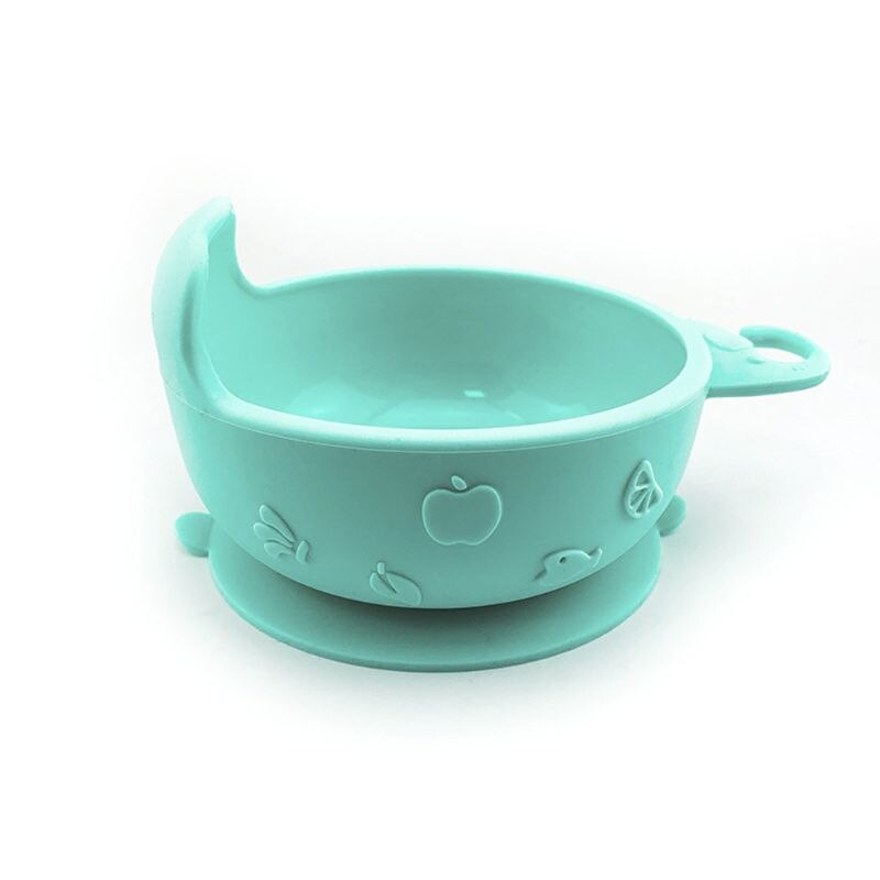 Rilli Roestvrijstalen zuignapbord, antislip babyharnas, babyzuignap, servies (petrol