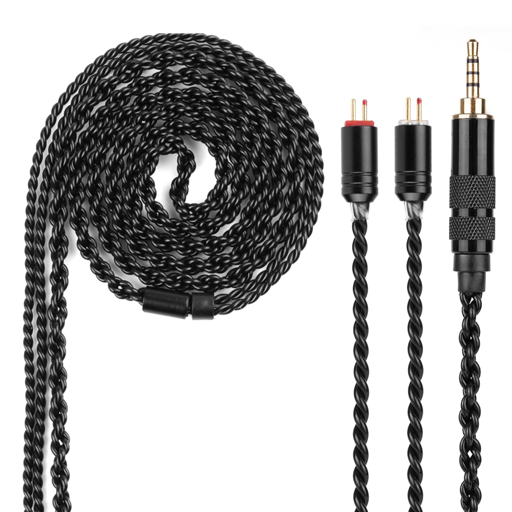 Yinyoo 4 Core Silver-Plated Headphone Cable - MMCX/2pin for QT5 Zs10 Pro Zsn Pro Zsx Blon BL-03