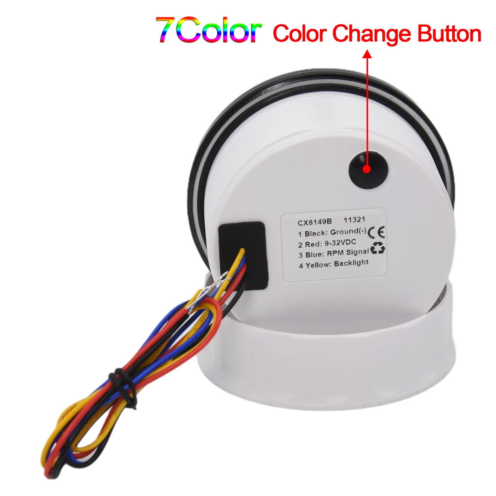 AD 3000RPM 4000 RPM Meter Tachometer Sensor 85MM Gasoline Diesel Engine Tacho With LCD Hourmeter For Marine Boat Motorcycle