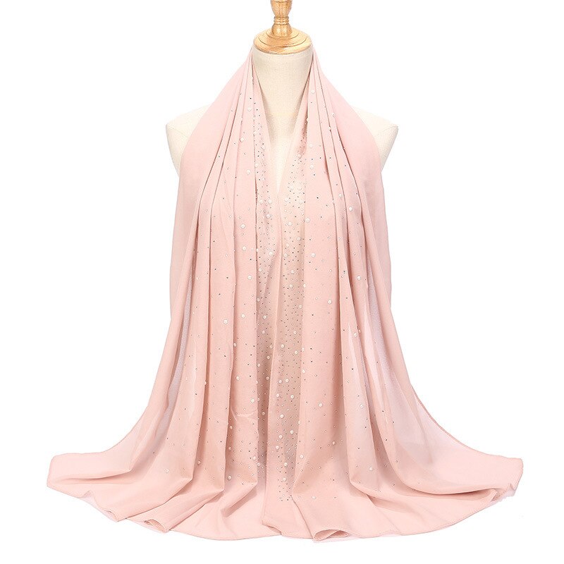Chiffon Hijabs Schal Turbane Chiffon Schals für muslimische Schleier islamische malaysische Frauen Schleier Hijabs Schal lange Schals: Grün