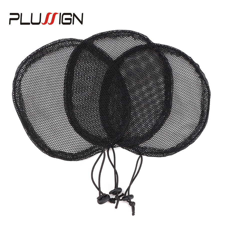 Plussign-filet à queue de cheval en Spandex | Filet pour chignon deux styles, queue de cheval noire, fabricant de cheveux, bonnet de tissage, filet pour cheveux, 5 pièces/lot, filet pour queue de cheval en Spandex bon marché