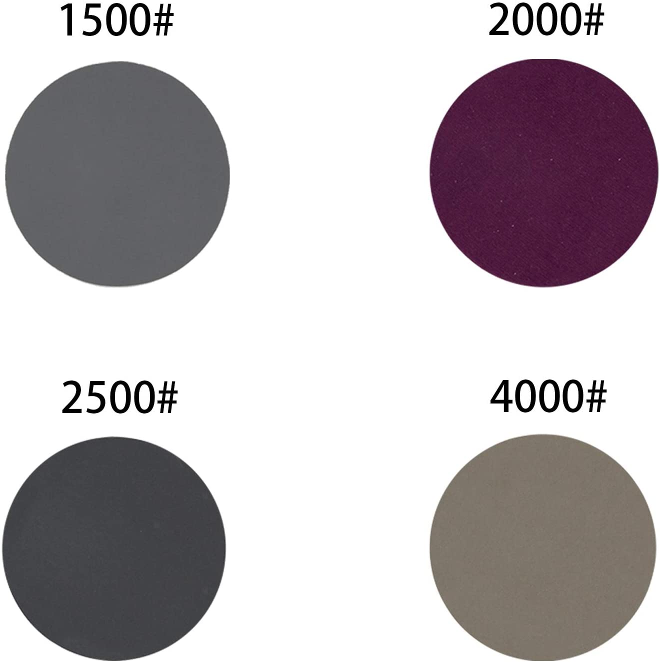 Disco de lixamento abrasivo sortido, lixa, folhas de lixadeira de água seca, madeira, móveis, carro, metal, acabamento, 5 ", 125mm, 20 peças: Marrom