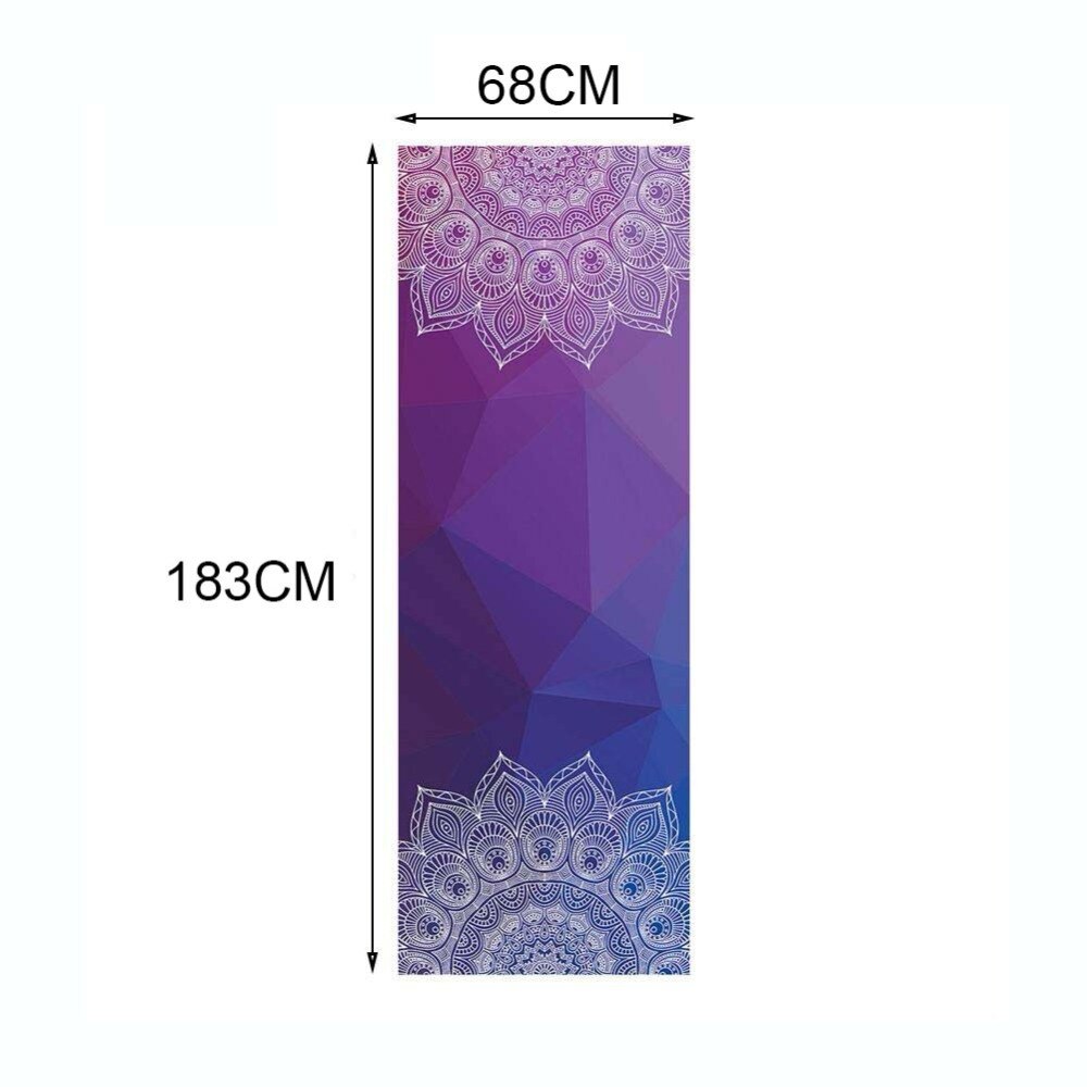 Yoga Deken Mandola Print Dikke Antislip Pilates Workout Oefening Gym Thuis Yoga Mat Handdoek Sit-Ups Camping picknick Matten 183*68Cm