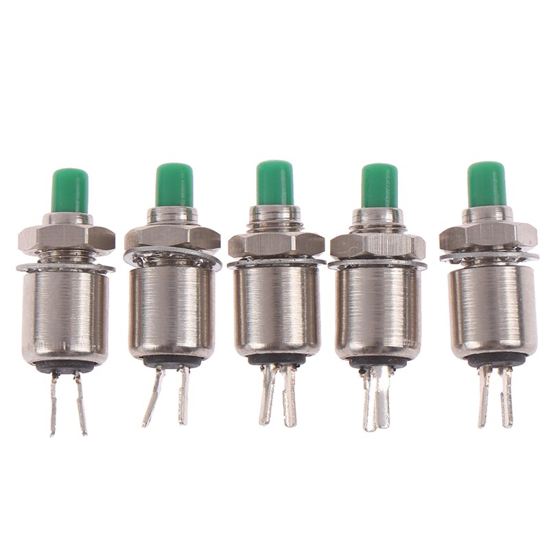 5pcs 5mm 0.5A Spring Return Momentary Micro Push Button Switch DS-402: Green