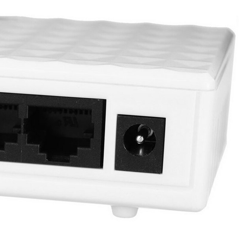 5-Port Network Switch 4-Wire RJ45 Gigabit Ethernet 1000Mbps Splitter Travel Lan Switch Hub for PC Desktop EU Plug