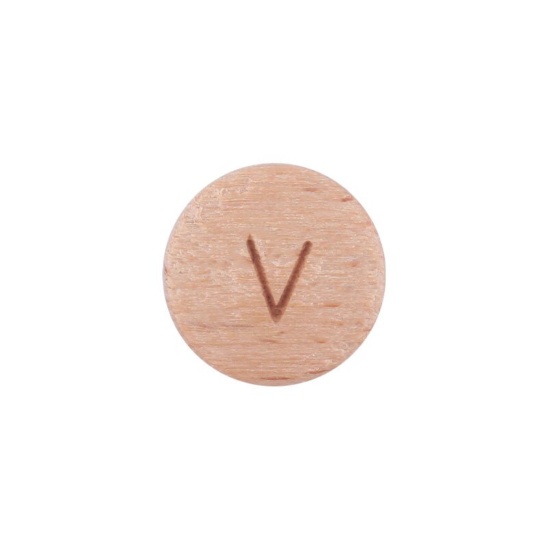 100 teile/los Natürliche Holz Perlen Runde Buchstaben 15mm Alphabet Perlen Für Schmuck Machen Liefert Diy Armbinde Halskette Zubehör
