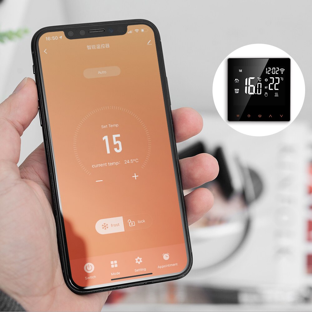Aleleke Tuya Zigbee Vloerverwarming Controller Smart Boiler Thermostaat Radiator Elektrische Water Gas Temperatuur Google Home Alexa