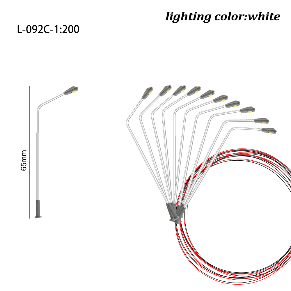 1:100-500 Scale Model LED 3V Street Lamp Lighting Single Head Train Layout Landscape: Pink