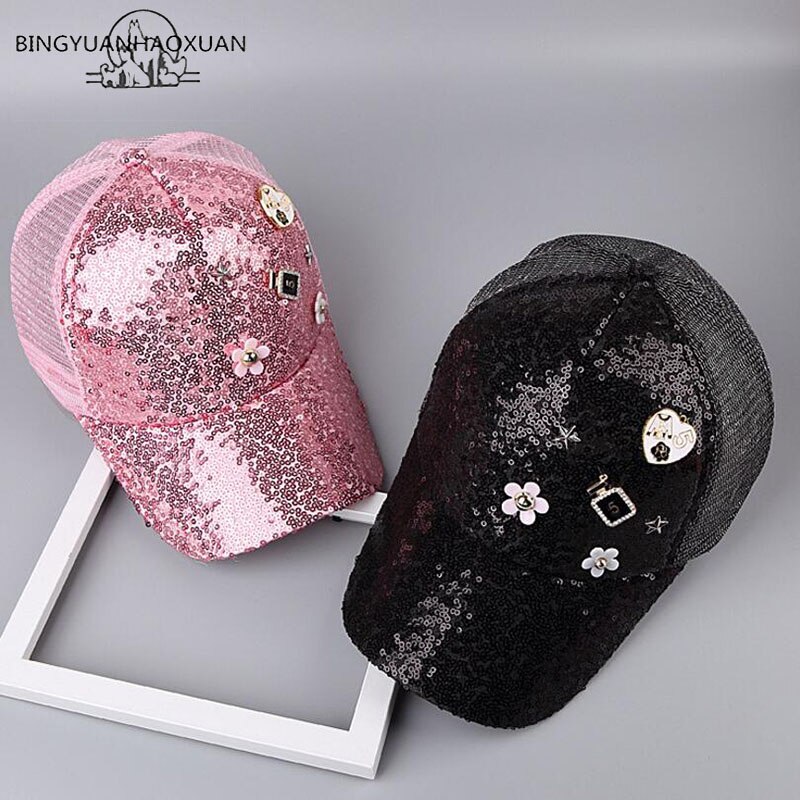 BINGYUANHAOXUAN Zomer Mesh Hoed Kind Baseball Cap Snapback Hoed Voor Jongen Snapback Caps Bling Bling Hip Hop Hoed Zon cap