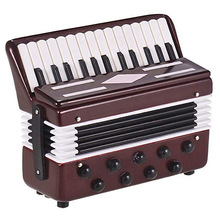 1Pcs Portable Mini Accordion Model Exquisite Desktop Music Instrument Decoration Ornaments Music with Storage Case
