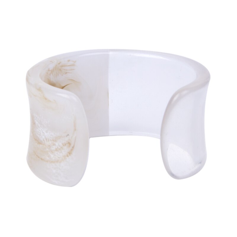 Großen Charme Elegante Jahrgang Stulpe Weit Öffnen Armbinde Armreifen für Frauen Harz Acryl Einfache Beste Punk Schmuck: Farbe-5