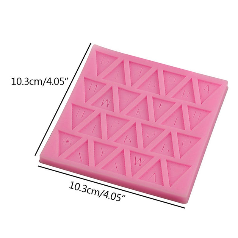 Willekeurige Kleur Koken Gereedschap Vlag Vorm 26 Engels Letters Silicone Mold Chocolate Fondant Cake Decorating Gereedschap