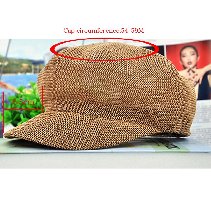 Sombreros de sol con tapa respirable para mujer, sombreros de de estilo británico, casuales, de paja , plegables, con protector solar, para viaje,