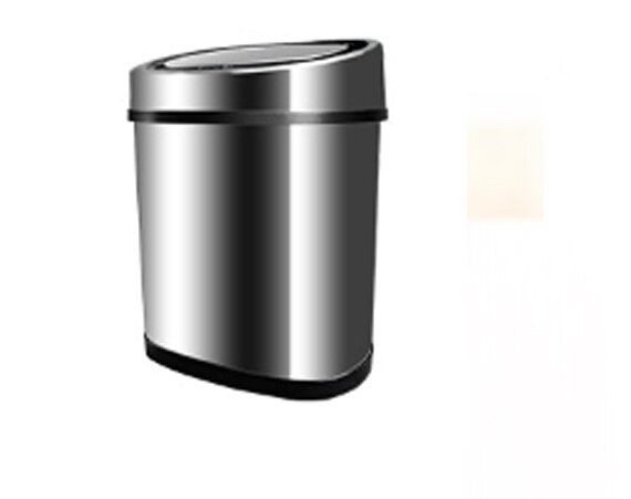 Sensor dustbin 12L Stainless Steel electrical Kitchen Trash Bin No leakage odor Intelligent dustbin double barrel: Light Grey