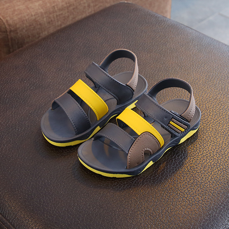 Sandalias semelle souple enfant sandales 2023 été dessin animé garçon sandales moyen à grand enfant chaussure de plage chaussure décontractée enfant chaussure garçon chaussure: Bleu / 29