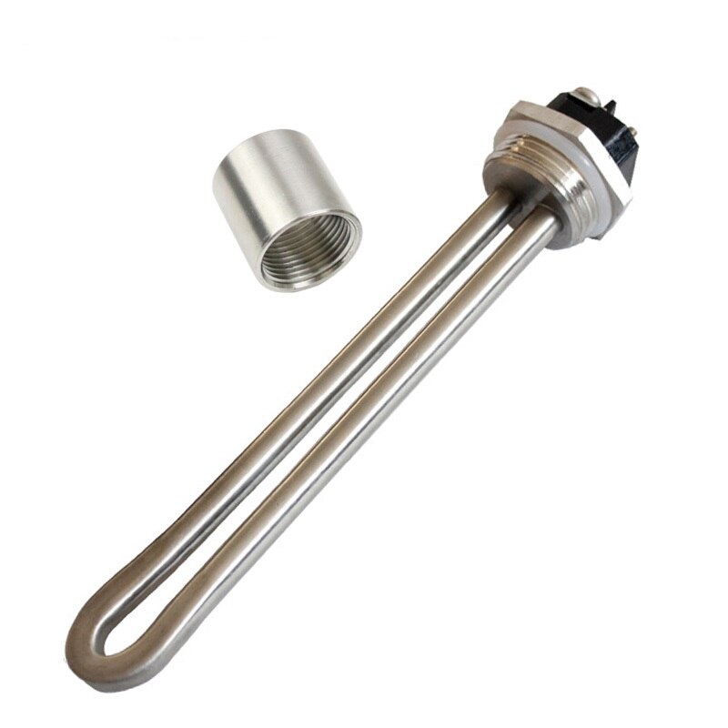 12V Heater Rvs 200W Onderdompeling Buisradiator DN25 Draad Solar Dc Water Verwarmingselement: Heater Thread