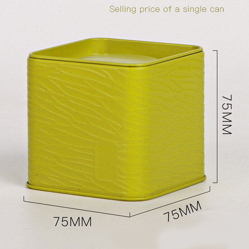 Portable Tea Cans Tin Cans Universal Small Tea Jar Tea Boxes Tea Leaves Container Tea Caddy Square Tea Canister: -N8