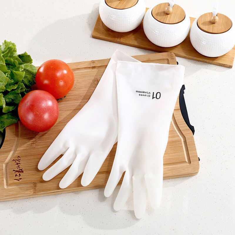 Waterproof Rubber Latex Dishwashing Gloves Kitchen Skin-Friendly and Durable Cleaning Household Non-Slip