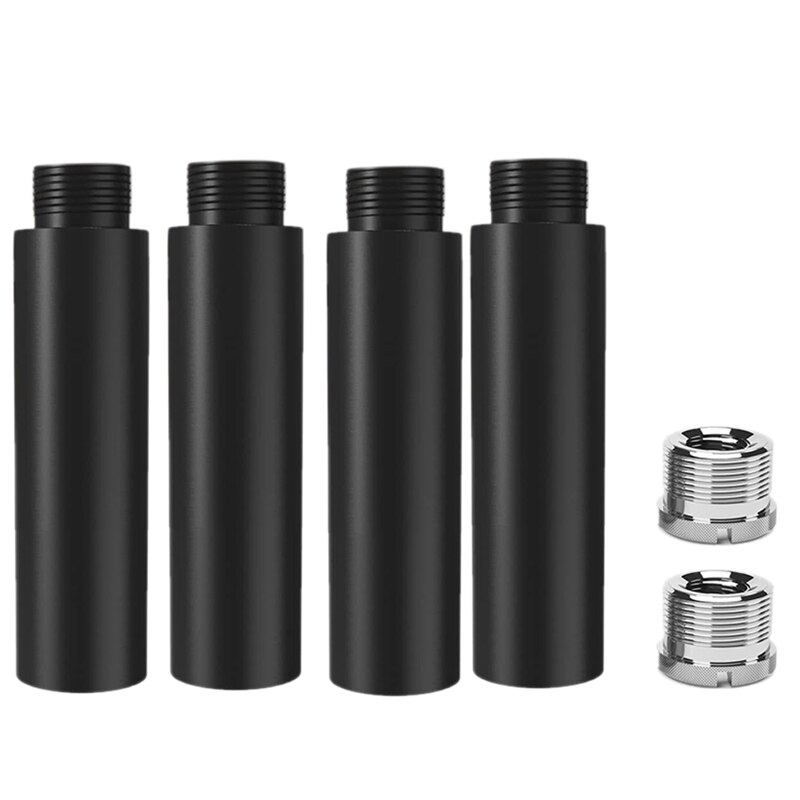 Tubo de extensión de soporte de micrófono, 5/8 pulgadas hembra a 5/8 pulgadas macho, varilla de extensión de micrófono para soportes de escritorio y soporte de brazo, 4 Uds.