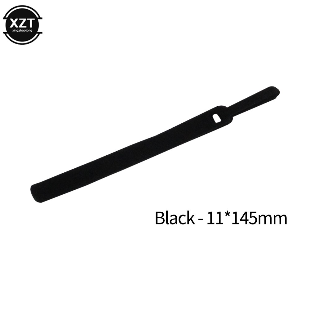 20 sztuk Organizer do kabli kolorowy drut nylonowy taśmy nawijacza przechowywanie kabel wielokrotnego użytku opaski na słuchawki przewód myszy zabezpieczenie kabla drutu: 20 Pieces Black