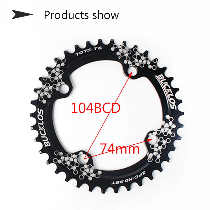 Bucklos 104bcd fahrrad kettenblatt 30t-42t runde ovale fahrrad kettenrad Aluminium schmale breite kettenring Mountainbike teile