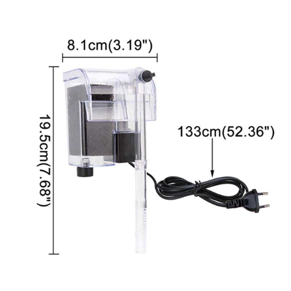 Waterval hangen aan externe zuurstofpomp waterfilter voor aquarium vis tank accessoires