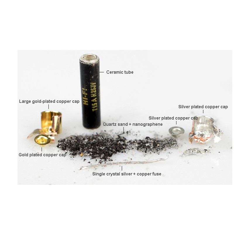 HIFI – Nano fusible cristal argent, 1 pièce, amplificateur Audio CD, 5x20mm, 0,5 a-15a, composant électronique, Tube Audio