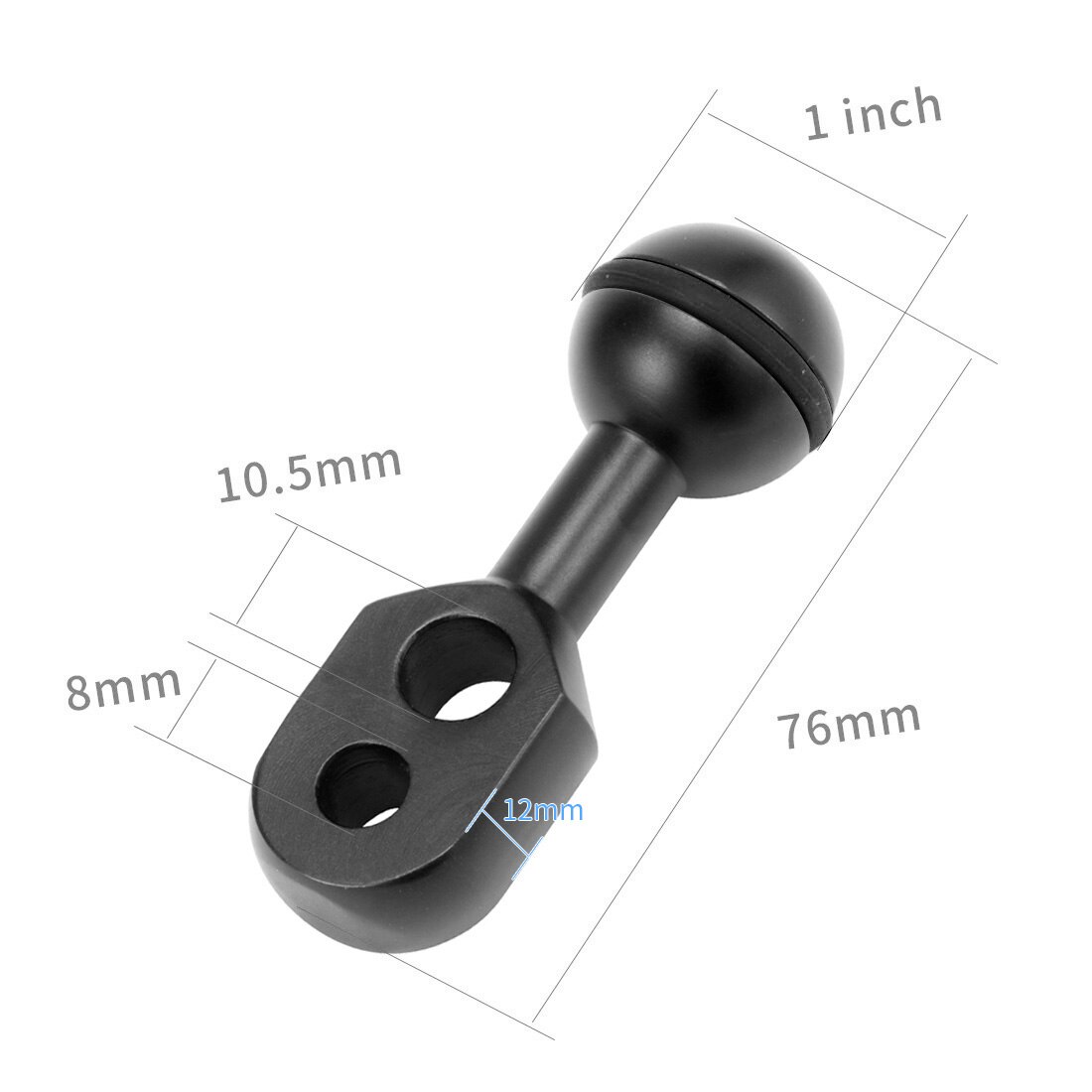 BGNing Ball Head Clip Arm Underwater Camera Light Diving Joint Ball Head Butterfly Clip Adapter Mount for Gopro for DJI Action 2