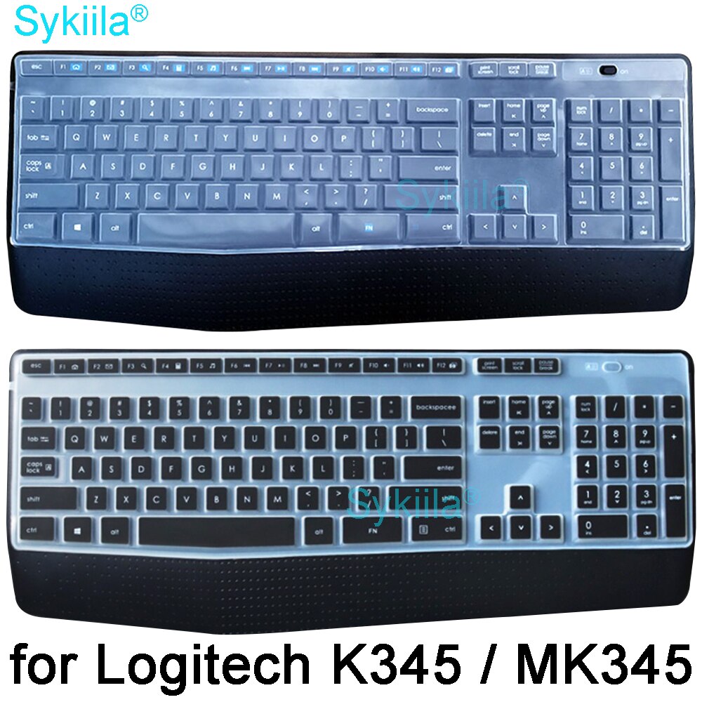 Keyboard Cover Voor Logitech MK345 K345 Beschermende Protector Skin Case Black Clear Silicon Tpu Skin Computer