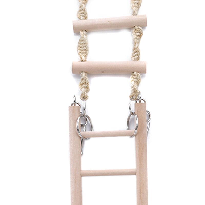 Bird Chew Toy Parrot Parakeet Budgie Cockatiel Cage Wooden Climbing Ladder Pet Supplies Bird Swing Exercise Toy