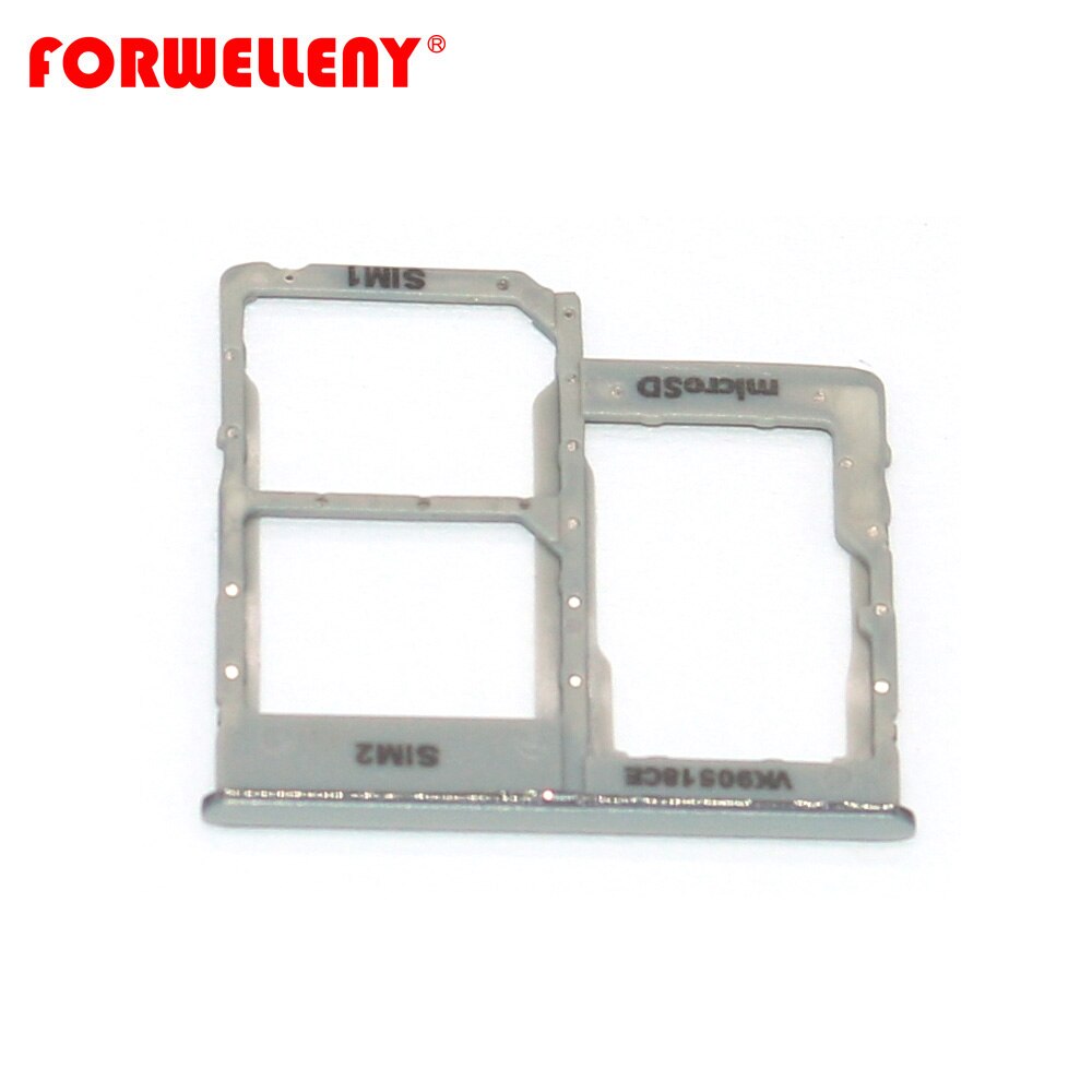 Pour SAMSUNG A40 SM-A405FN Micro Sim porte-carte Slot plateau adaptateurs de remplacement noir, or, argent, bleu, rouge: silver