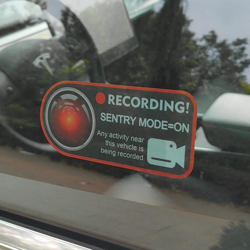 Auto Sentry Modus Recorder Statische Sticker Opname Herinnering Interieur Venster Sticker Aangepast Voor Tesla Model 3 X S Y Accessoires