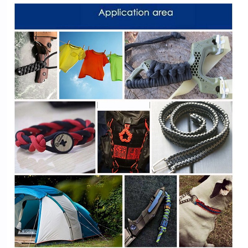 Dia 3 mm 5 10 20 30 metrów rdzeń spun linka spadochronowa smycz namiot liny dla Camping Clothesline DIY bransoletka