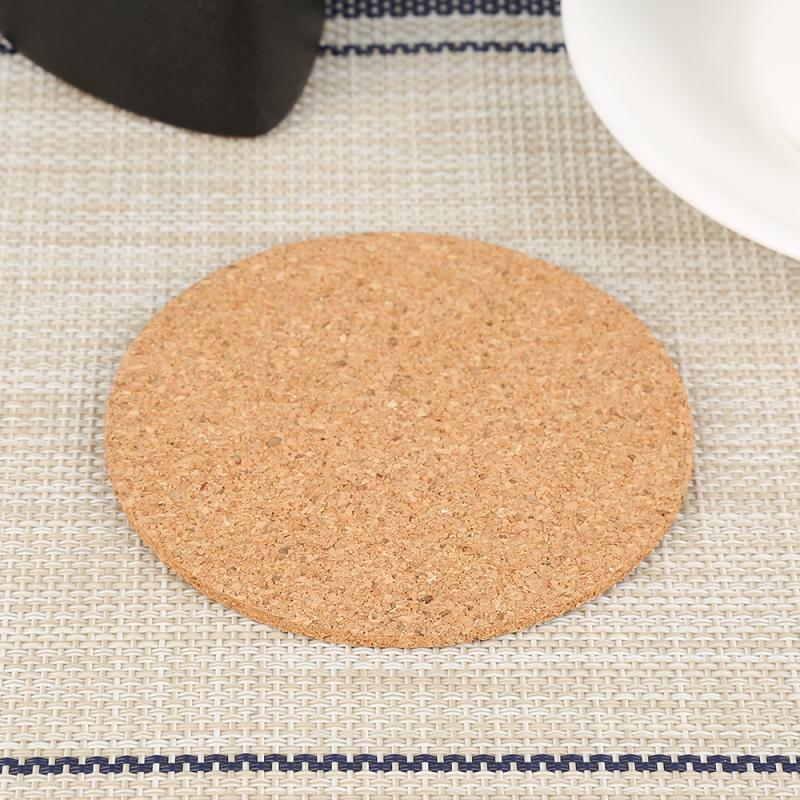 3/5/10 pcs Cork Coaster Set Coffee Cups Mat Wood Pattern Tablemats Drinking Glasses Placemat Cork Cup Stand Cafe Bar Accessoires