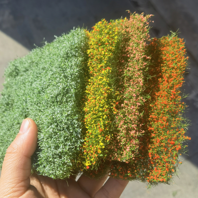 Simuleringsmodell gress plen håndrevne blomsterklaser modellbygging hagedekorasjon gjør-det-selv-materialer modell forstad vegetasjon