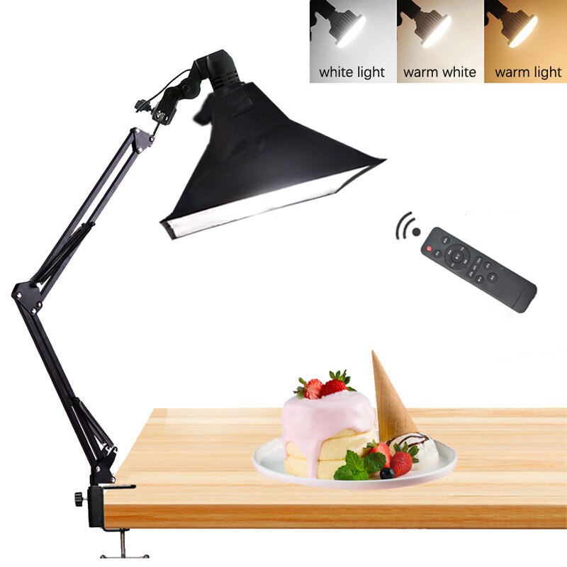 Fotografie Telefon Desktop Suspension Arm Halterung + 35W LED Lampe + Reflektor Softbox Kontinuierliche Beleuchtung Kit Für Foto Video schießen