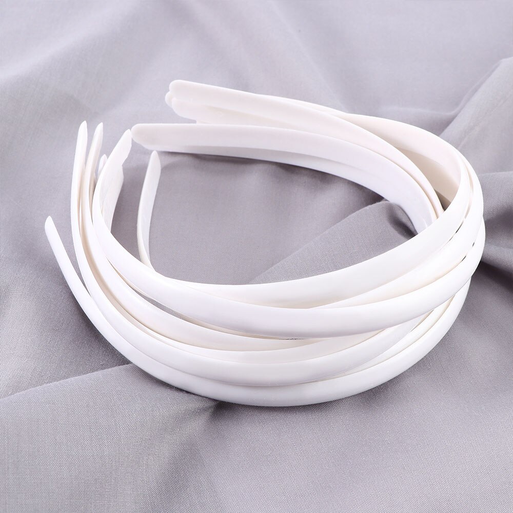 Bandeau de cheveux en plastique blanc sans dents, 10 pièces/lot, dame, bandeau sans dents, couvre-chef filles, accessoires d'outils de bricolage,