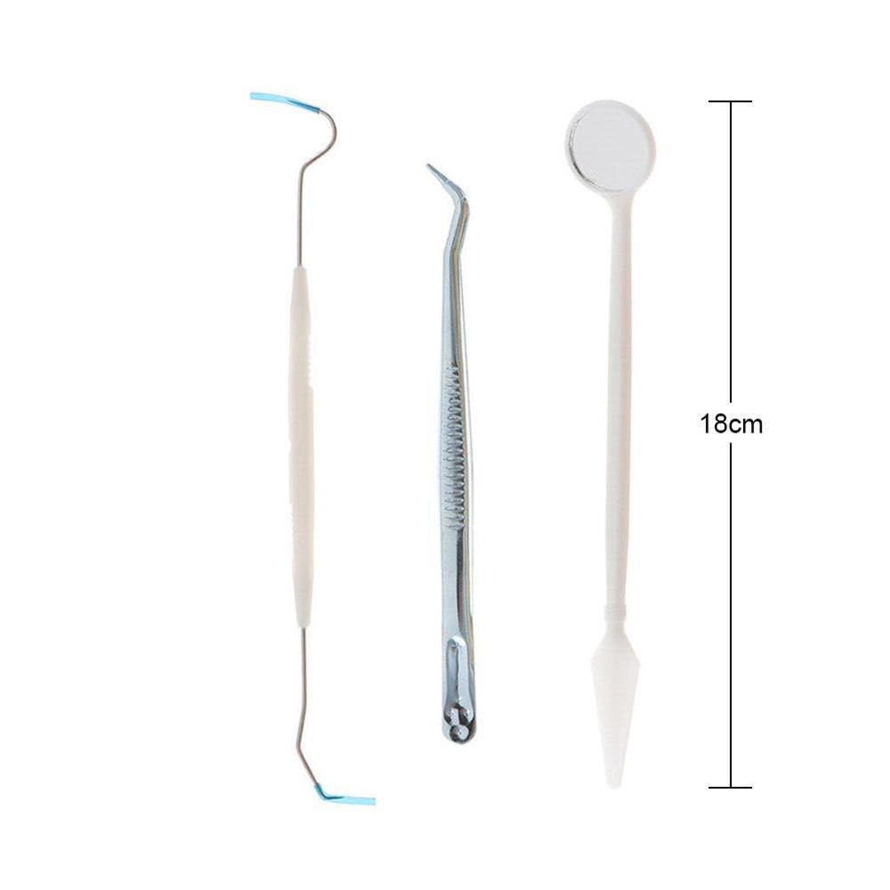 3pcs/set Stainless Steel Dental Tools Kit Teeth Tartar Scraper Mouth Mirror Dentists Pick Tool Teeth Scaler for Teeth Kit