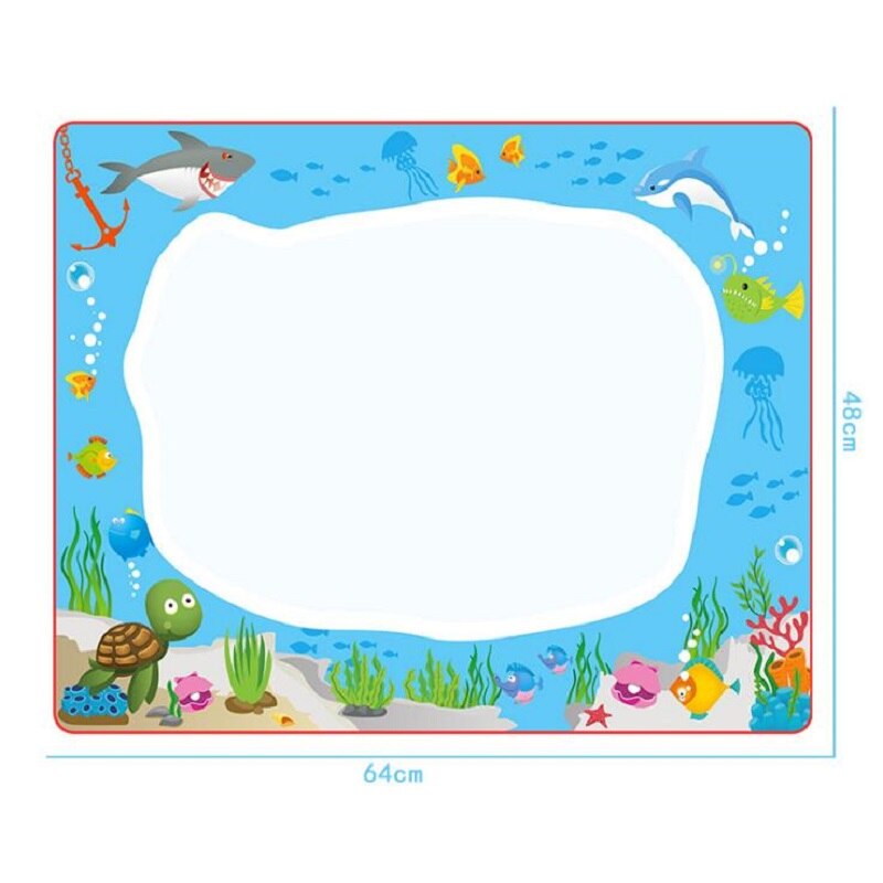 HKYSHP – toile magique à eau océan 64x48 cm, couverture d'écriture à l'eau, Puzzle d'éducation précoce pour enfants