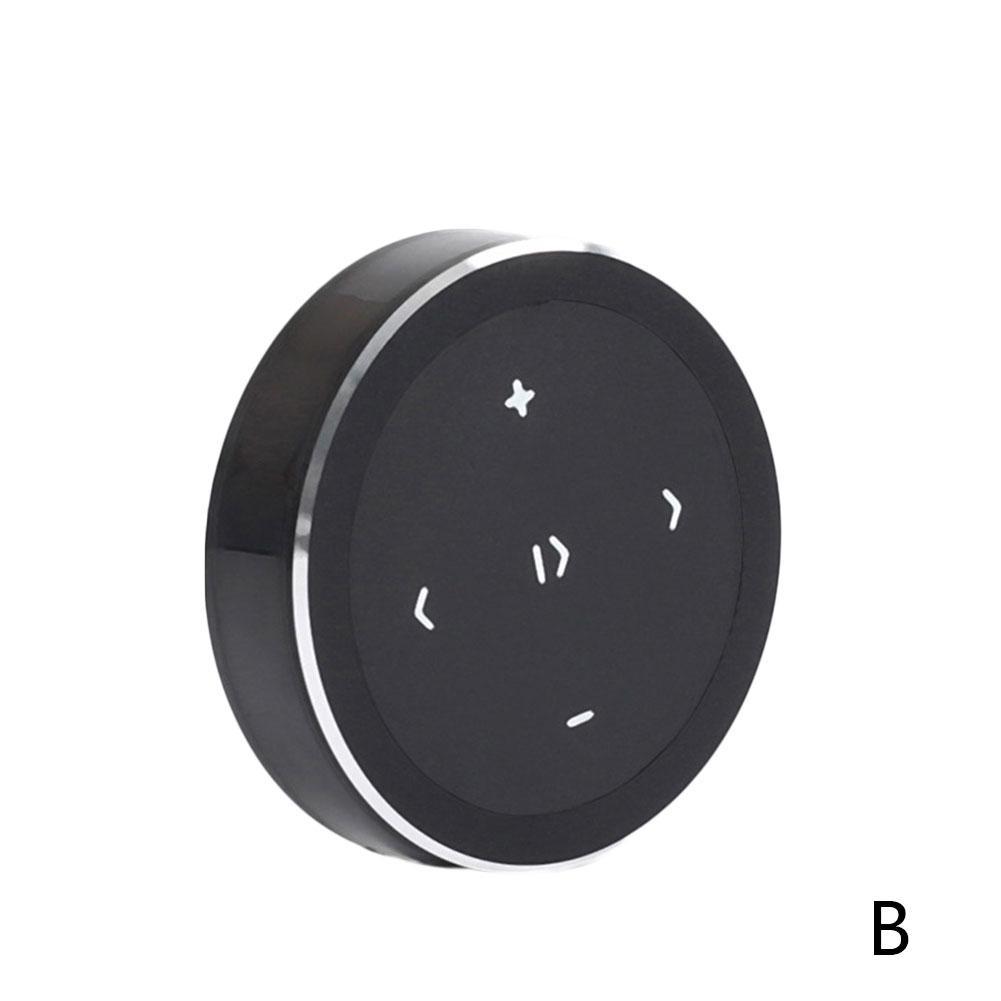 Wireless Bluetooth Remote Control Car Kit Media Button Car Motorcycle Steering Wheel Music Player Controller for iOS/Android: black